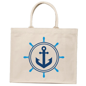 Customized Canvas Beach <b>Tote</b> <b>Bag</b> with Screen Printing Logo Nice <b>Padded</b> Handle Made in West Bengal India - Product Image 2