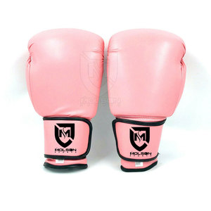 Customizable Durable Leather Boxing <b>Gloves</b> with <b>Lace</b> Wrist Solid Color and Personalized Logo for Martial Arts - Product Image 1