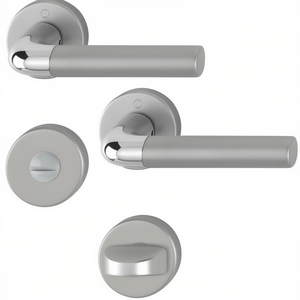 ชุดมือจับประตูและหน้าต่าง Bremen 1505/42KV/42KVS รุ่น Rosette ทำจากอะลูมิเนียม F49/F9-2 ทรงกลม SK/OL DIN ซ้าย/ขวา D/D HOPPE - Product Image 2