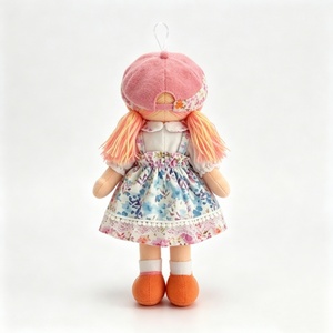 customized Cottagecore Handmade Textile <b>Doll</b>,Soft Fabric Girl Plush <b>Doll</b>,Mixed Floral Print Cloth Rag <b>Doll</b> - Product Image 3