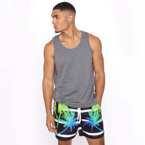 Maillots de sport de qualité supérieure pour hommes, débardeurs et shorts unis, tenue d'entraînement décontractée, t-shirt deux pièces, ensemble court - Product Image 1