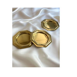 Sous-verres en laiton Azhar Export, 4 pièces, forme martelée, sous-verres à vin, or mat, écologiques, faits à la main, personnalisables, prix supérieur - Product Image 2