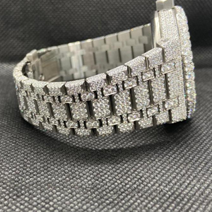 Latest Trending Design Big Dial Customize Diamond Vvs Moissanite <b>Watch</b> Iced Out Hiphop Stainless Steel Mechanical for Men - Product Image 3