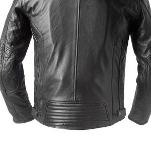 CHAQUETA DE CUERO PARA MOTOCICLETA DE CUERO PREMIUM GENUINO DE CUERO PARA HOMBRES, CHAQUETA DE CUERO NEGRO PARA HOMBRE, motociclista negro Slim Fit Racer Motorcycle - Product Image 4