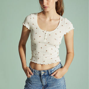 Fábricas personalizadas al por mayor de manga corta de algodón orgánico en blanco camiseta de alta calidad sostenible mujeres camisetas - Product Image 6