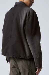 แจ็กเก็ตผ้าเดนิมใช้ได้ทั้งชายและหญิงผ้าฝ้ายย้อมสีล้วนแห้งเร็วระบายอากาศได้300กรัมใหม่ล่าสุด - Product Image 3