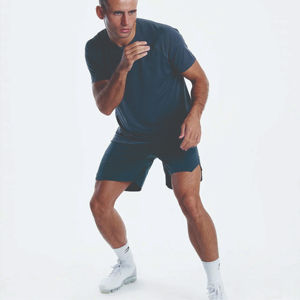 Camiseta ajustable personalizada Color sólido Logo algodón Regular Fitness pantalones cortos manga Camiseta de punto Unisex camiseta en blanco para hombres - Product Image 4