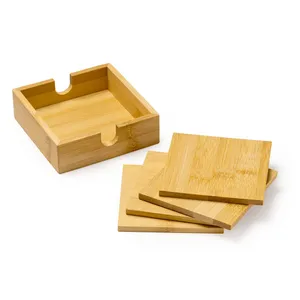 Set di Sottobicchieri in Bambù Magica Personalizzati, Gadget Promozionali - Product Image 3
