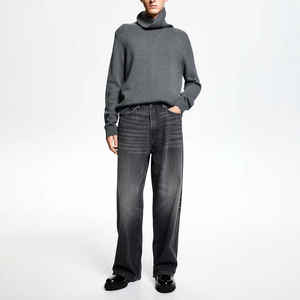 Nuevos pantalones de mezclilla lavados de alta calidad, Pantalones rectos con estilo personalizados, novedad de 2025, pantalones vaqueros transpirables para hombre - Product Image 3