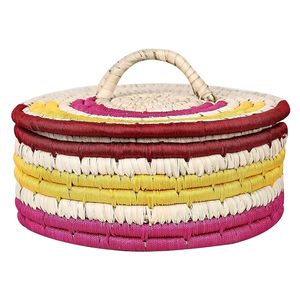 Boîte à roti en fil de feuille de palmier date faite à la main, boîte à chapati pour servir sur la table à manger et la cuisine, boîte à hotpot en gros - Product Image 1