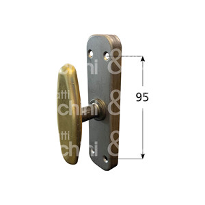 Manija de Latón CREMONESE Modelo 19138 Longitud 12.5 cm - Product Image 1