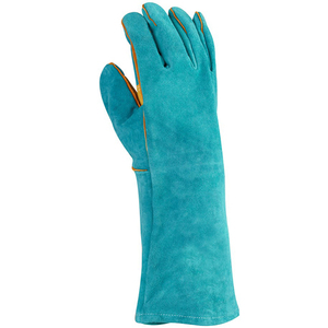 Precio de fábrica, guantes de cuero duraderos de alta calidad hechos a medida, soldadura larga, desgaste a alta temperatura - Product Image 4