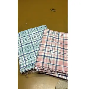 Textile Manufacturer Fashion 100% Cotton Yarn Dyed Woven Plaid Oxford Fabric for Clothes from India