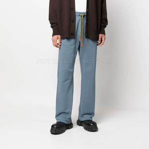 Pantalones acampanados ligeros para hombre, patrón recto, estilo informal para correr y ropa de calle - Product Image 1
