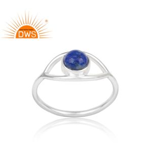Increíble diseño, anillo de piedras preciosas de lapislázuli Natural de Plata de Ley 925, joyería de diseño personalizado para mujer, regalo para ella - Product Image 1