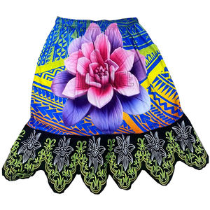 Faldas florales personalizadas de verano para mujer Falda plisada de algodón y poliéster con estampado Vintage para mujer - Product Image 4