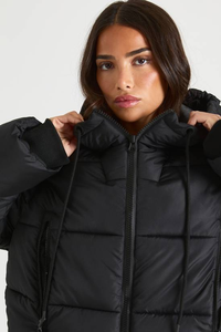 High Quality Knitted Canvas Winter Puffer Jacket for Women with Breathable <b>Polyester</b> <b>Filling</b> and Style - Product Image 6