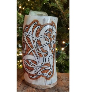 Alta demanda Taza de cuerno estilo vikingo Bebida natural hecha a mano para cerveza o cerveza e hidromiel disponible al mejor precio - Product Image 1