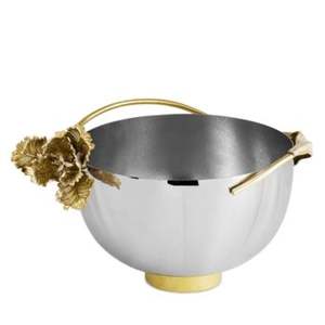 Antique Brass Fruit & Salad <b>Bowl</b> Gold Polished Metal Eco-Friendly Woodname Glass Steel Dinnerware <b>Set</b> Soup <b>Pasta</b> Dates - Product Image 3