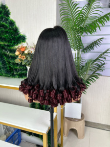 Perruque bouclée 100% cheveux humains naturels haute densité SDD 5*5 avec dentelle frontale - Product Image 2