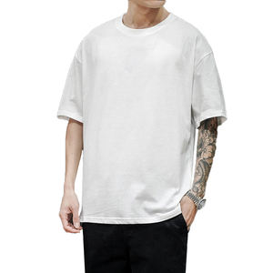 ผู้ผลิตเสื้อยืดผ้าฝ้ายสำหรับผู้ชาย เสื้อยืดคอกลมแขนสั้นผ้าฝ้ายเนื้อหนาสำหรับผู้ชาย - Product Image 5