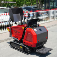 Mini-dumper sur chenilles Rhinoceros XN800, hauteur de déchargement maximale 1700 mm, largeur 820 mm, stabilité de levage, transporteur de matériaux pour vergers