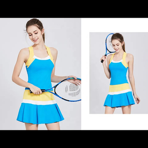 ชุดกีฬาใส่สบายสำหรับผู้หญิงชุดเล่นเทนนิสสำหรับผู้ใหญ่กระโปรงพิเคิลบอลกอล์ฟแขนกุดมีกระเป๋าด้านหน้าแห้งเร็ว - Product Image 5
