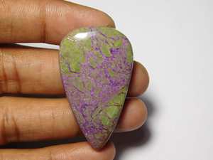 Pierres précieuses de Purpurite de qualité incroyable Cabochons naturels Pierres précieuses en vrac Purpurite faite à la main avec des sentiments heureux 51Cts. (43X24mm) Gemmes - Product Image 4
