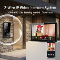 Hiwink OEM - Videoportero IP 2K, Sistema de Intercomunicación para Viviendas de 2 Cables, Visión Nocturna, 6 en 1, Desbloqueo por Huella Dactilar RFID, Sistema de Cámara de Seguridad
