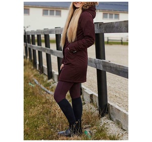 Ropa acolchada de algodón con capucha para mujer, chaquetas largas ecuestres ajustadas de plumón largo para invierno, abrigos largos a prueba de agua para montar a caballo, 2022 - Product Image 2