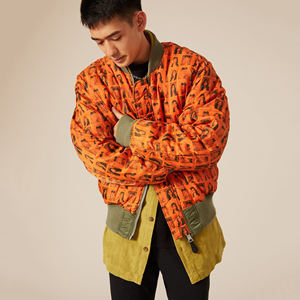 แจ็กเก็ตบอมเบอร์ลำลองสลิมฟิตมีซิปคอตั้งเสื้อแจ็คเก็ตบอมเบอร์ลายสก๊อตสำหรับผู้ชาย100% โพลีเอสเตอร์ฤดูใบไม้ร่วง - Product Image 5