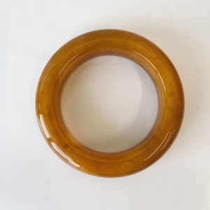 Bracelet en ambre naturel brun miel, 56 mm, bracelet en ambre fabriqué en Pologne - Product Image 6