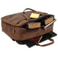 Tas selempang kulit kerbau buatan tangan tas Laptop tas kantor tas kantor tas Messenger antik pedesaan untuk pria wanita