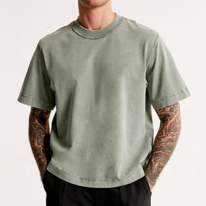 เสื้อยืดลำลองผู้ชายคุณภาพสูง ทรงปกติ สกรีนโลโก้ได้ ผลิตจากผ้าฝ้าย/ใยไผ่ พรีเมียม น้ำหนักเบา ทรงยาว รุ่นใหม่ ไซส์ใหญ่ - Product Image 2