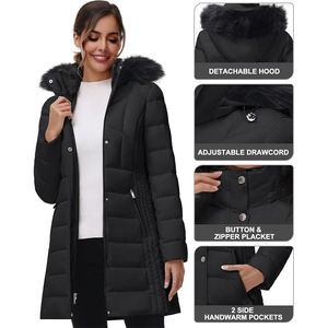 Hooded Puffer <b>Jacket</b> For Men <b>Lightweight</b> Quilted Warm Coat Stylish Fashion Outerwear Winter Casual Insulated Outdoor Wear - Product Image 4