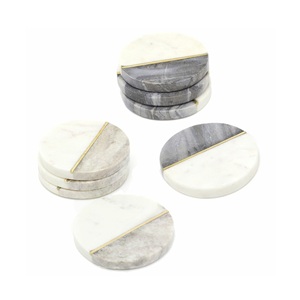 Posavasos de mármol de alta calidad con latón para hotel y restaurante en casa a precio razonable, posavasos de taza de té de mármol de gran oferta - Product Image 4