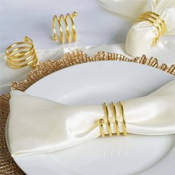 HOT High Quality Brass and Aluminium High-<b>end</b> Wedding Banquet Decorations Napkin Ring Whole Sale and Rose Round Napkin Ring... - Product Image 3