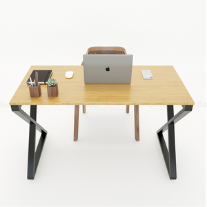 XBamboo BFXB002-120x60cm <b>Computer</b> <b>Desk</b> Iron <b>Stand</b> Easy Assembly - Product Image 2