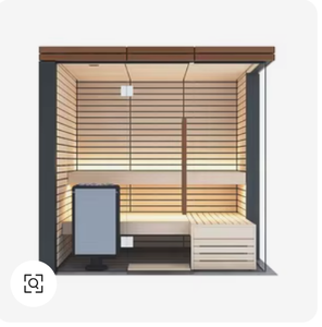 Sauna Tradizionale per 3 Persone Lime ThermoLime con Vetrata Frontale per Relax Domestico, Garanzia di 1 Anno - Product Image 1