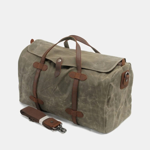 Sac polochon de luxe en cuir véritable pour le sport et les voyages week-end voyage nuit épaule à main sac de voyage - Product Image 6