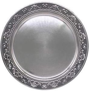Unique designer metal charger <b>plate</b> for elegant table setup home dining parties special events - Product Image 1