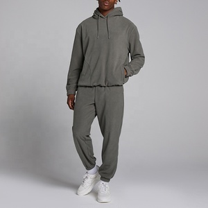 ชุดวอร์มผ้าฟลีซเนื้อนุ่มแบบใหม่ ดีไซน์ทันสมัย มีฮู้ดและกระเป๋าซิป สำหรับผู้ชาย สวมใส่สบาย ชุดสองชิ้น - Product Image 4