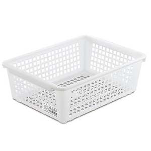 Clear Document Organizer With Handles Cute Woven Wicker <b>Laundry</b> Box <b>Baskets</b> for Stationary and Storage for Home or Office Use - Product Image 4