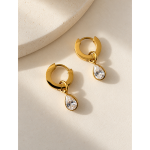 Boucles d'oreilles pendantes en forme de poire - Product Image 3