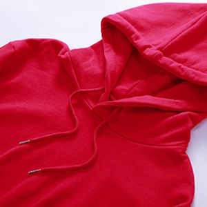 Haute qualité avec un design premium automne hiver sérigraphie confortable femmes sweats à capuche courts poche Style pull - Product Image 5