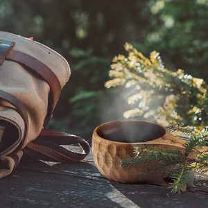 Wholesale Strong Wooden <b>Camping</b> Cup Handmade Rustic <b>Mug</b> For Hot And Cold Drinks Traditional Nordic Style Wooden Kuksa Cup - Product Image 4