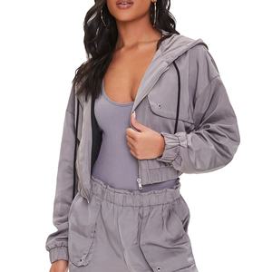 <b>Women</b> Casual Tracksuit 2 Piece Zip Top <b>Jacket</b> and Elastic Waistband Shorts <b>Women</b> <b>Windbreaker</b> Tracksuit Sets 2026 - Product Image 2