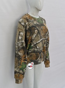 Vente en gros Chemise de chasse camouflage à manches longues en coton Realtree pour hommes, sweats à capuche tricotés solides et décontractés pour femme - Product Image 3