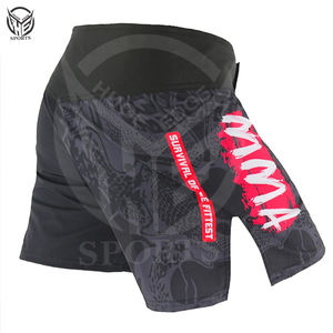 Shorts de boxe personnalisés, shorts de grappling, shorts de combat MMA pour hommes, 100 % polyester. - Product Image 5