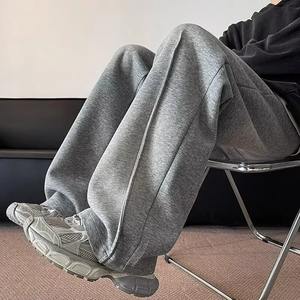 Hiver/Printemps Pantalon évasé pour hommes Mode coréenne Taille élastique Poches Lavé 100% Coton Pantalon écologique - Product Image 3